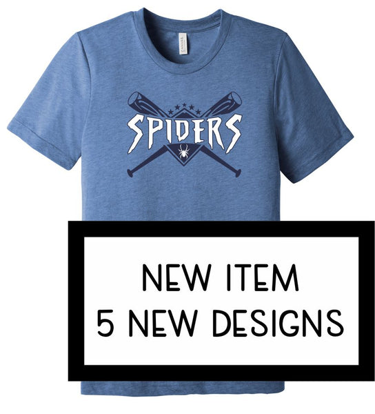 Spiders Triblend Tee-Unisex, Ladies, Youth- 5 Designs