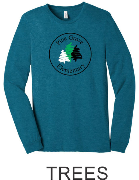 Pine Grove Teal Long Sleeve Tee- 4 designs