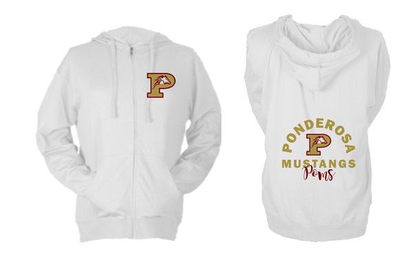Pondo POMS Beach Zip Up Hoodie