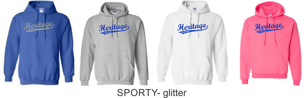 Heritage Basic Hoodie- 3 Designs- Matte and Glitter