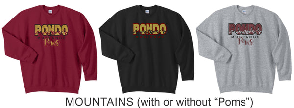 Pondo POMS Crewneck Sweathshirt- Matte or Glitter