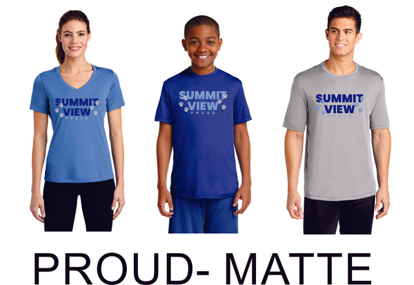 Summit View Wicking Tee- Youth, Ladies, Adult Sizes