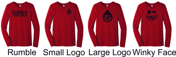 Rumble Staff Unisex Long Sleeve Tee- 4 Designs- Matte or Glitter