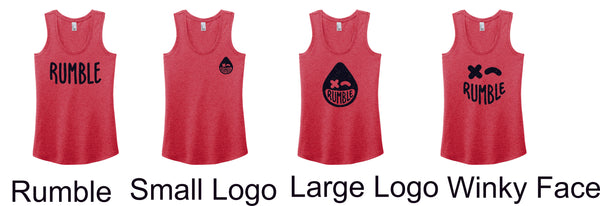 Rumble Staff Triblend Ladies Tank- 4 designs