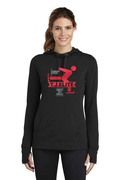 TJ Elite Triblend Wicking Hoodie- Ladies, Unisex