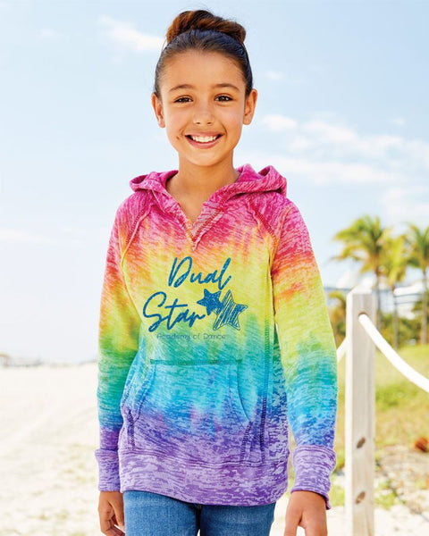 Dual Star Youth or Ladies Tie Dye Hoodie