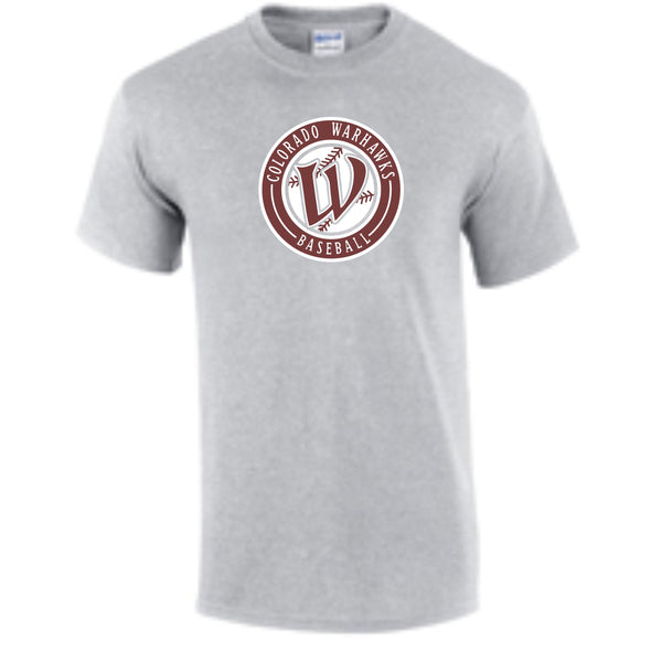 Warhawks Baseball Basic CIRCLE Tee- Matte or Glitter