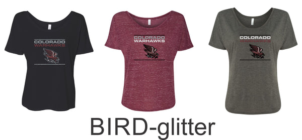 Warhawks Ladies Slouchy Tee- 5 Designs