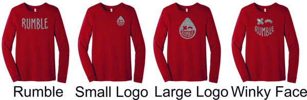 Rumble Staff Unisex Long Sleeve Tee- 4 Designs- Matte or Glitter