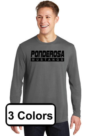 Pondo POMS Long Sleeve Cotton Touch Wicking Tee- 4 Designs