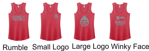 Rumble Staff Triblend Ladies Tank- 4 designs