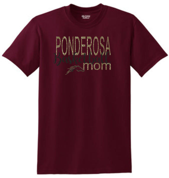 Pondo Basketball Basic MOM Tee- Matte or Glitter