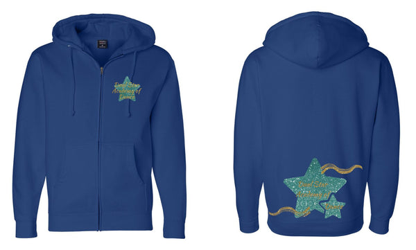 Dual Star Full Zip Adult Hoodie