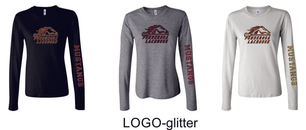 Pondo LAX Ladies Bella Canvas Long Sleeve Tee- 4 Designs