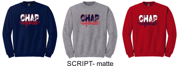 Chap Softball Crewneck Sweatshirt- 6 design options