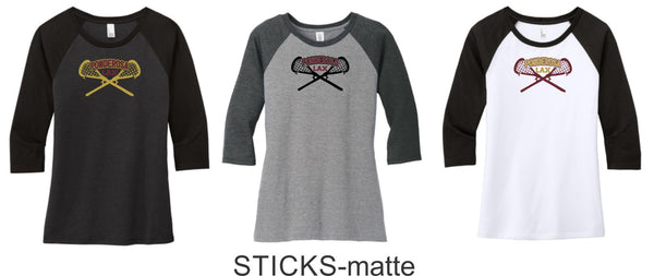 Pondo LAX Ladies Raglan Tee- 4 designs