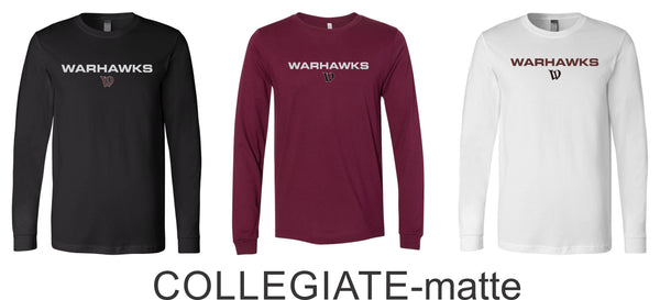 Warhawks Baseball Bella Canvas Long Sleeve Tee