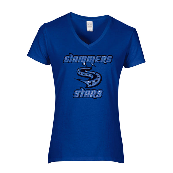 Slammers Stars Ladies Short Sleeve Tee- STAR DESIGN