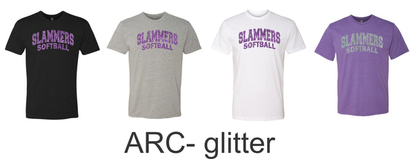 Slammers Softball Next Level Tee- 4 designs- Matte or Glitter