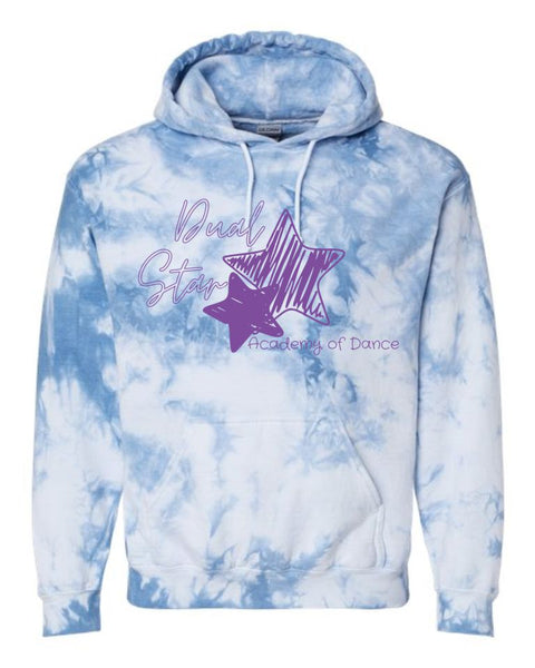 Dual Star Tie Dye Hoodie- Adult or Youth