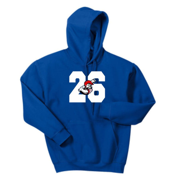 Bulldawgs NUMBER Hooded Sweatshirt- Matte and Glitter