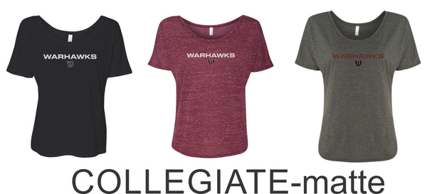 Warhawks Ladies Slouchy Tee- 5 Designs