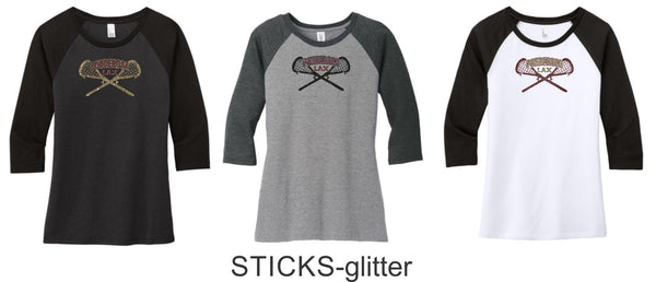 Pondo LAX Ladies Raglan Tee- 4 designs