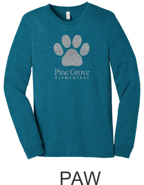 Pine Grove Teal Long Sleeve Tee- 4 designs