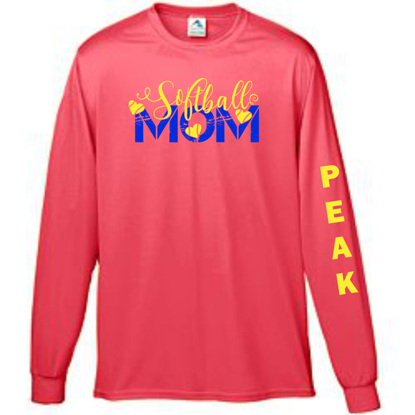 Peak Softball Long Sleeve Wicking Tee- 2 designs