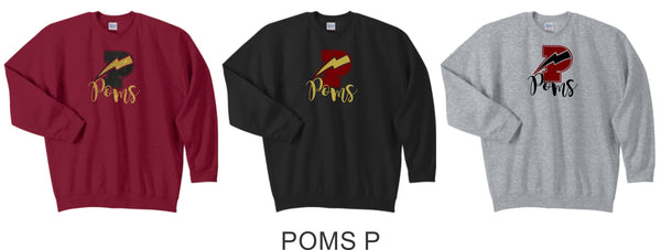 Pondo POMS Crewneck Sweathshirt- Matte or Glitter