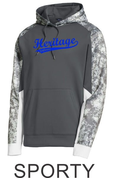 Heritage Colorblock Hooded Wicking Sweatshirt- Youth, Unisex Sizes- 3 Designs