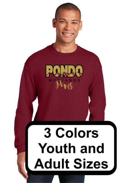 Pondo POMS Crewneck Sweathshirt- Matte or Glitter