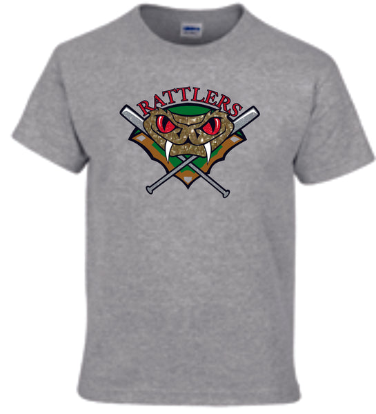 Rattlers BATS design Basic Tee-Matte or Glitter