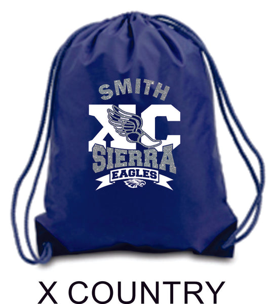 Sierra ATHLETICS Drawstring Cinch Sack- 3 Sports- Matte or Glitter