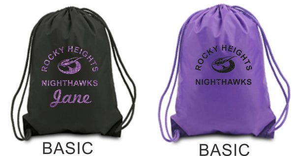 RHMS Basic Drawstring Bag- 3 designs- Matte or Glitter