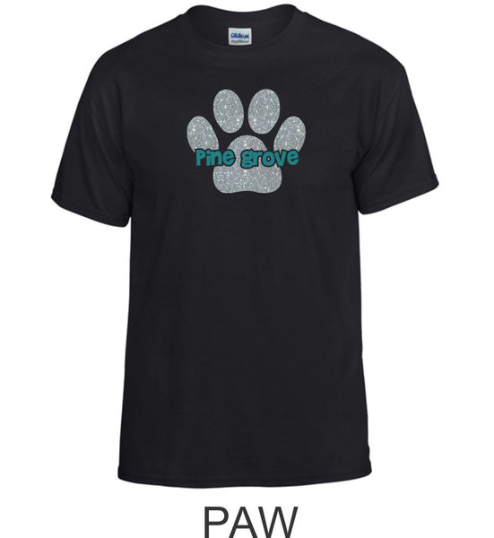PGE Glitter Black T-Shirt- 7 designs