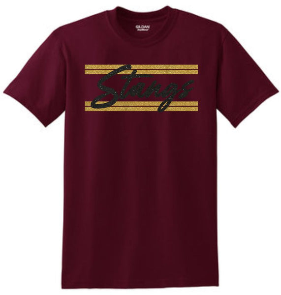 Pondo Baseball Basic STANGS Tee- Matte or Glitter