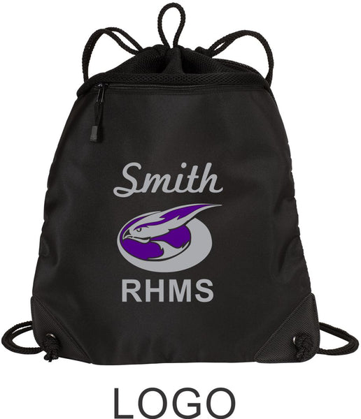 RHMS Mesh Trim Drawstring Bag- 3 designs- Matte or Glitter