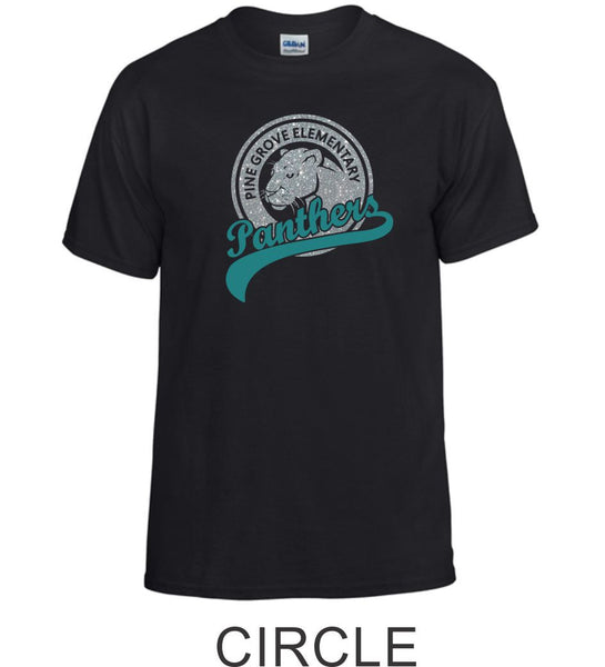PGE Glitter Black T-Shirt- 7 designs