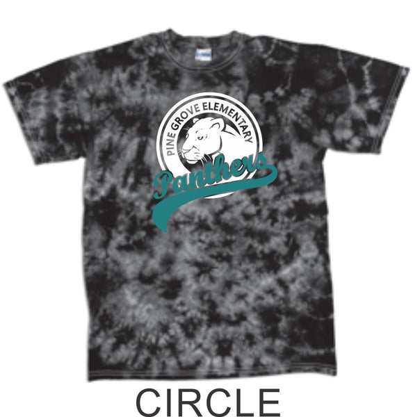 PGE Black Tie Dye T-Shirt- 7 Designs