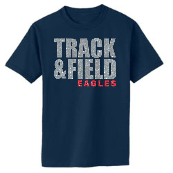 Sierra Track & Field Block Tee- Matte or Glitter