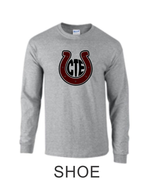 CTE Grey or Black Long Sleeve T-Shirt in 4 New Designs