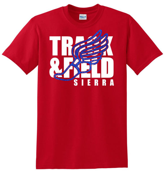 Sierra Track & Field Shoe Tee- Matte or Glitter