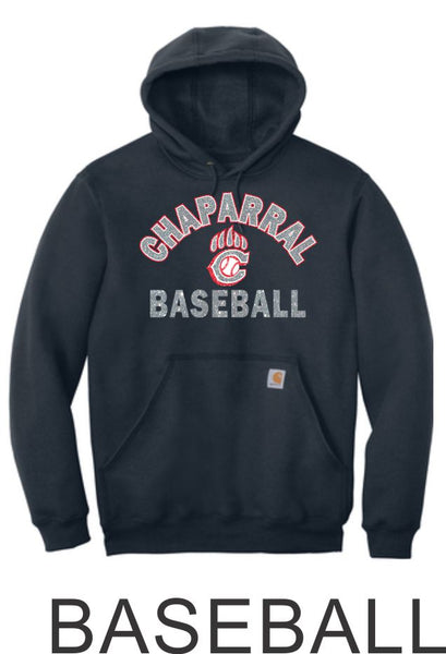 Chap Baseball Carhartt Hoodie- 2 Designs- Matte or Glitter