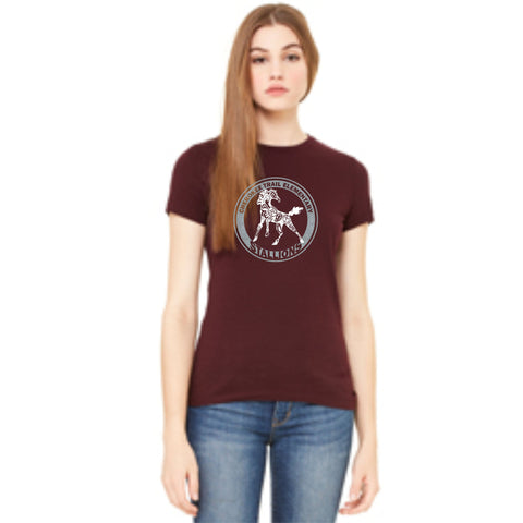 CTE Glitter Ladies Fit Maroon Short Sleeve Tee in 4 Designs