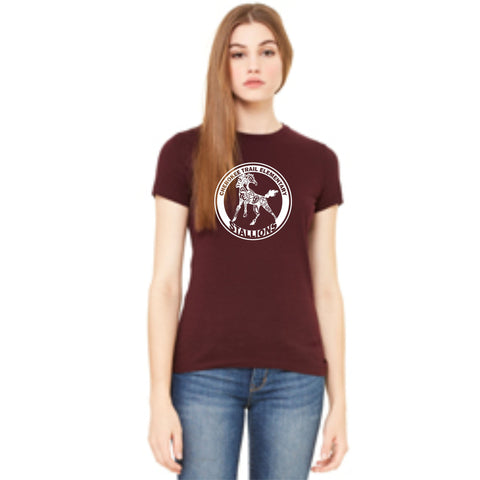 CTE Ladies Fit Maroon Short Sleeve Tee in 4 Designs
