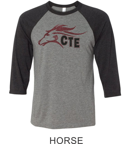 CTE Glitter Raglan T-Shirt in 4 New Designs