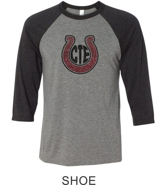 CTE Raglan T-Shirt in 4 New Designs- Matte and Glitter