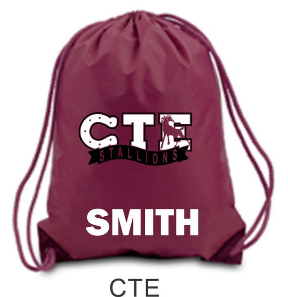 CTE Drawstring Backpack- 4 designs