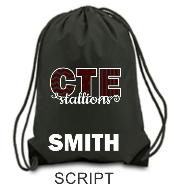 CTE Drawstring Backpack- 4 designs